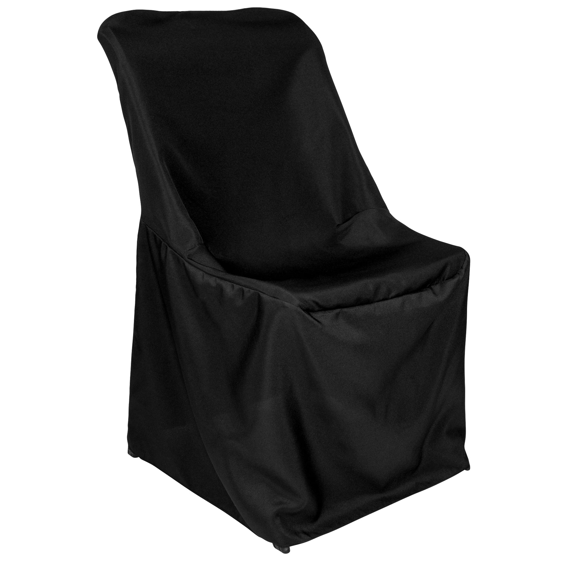 Contemporary LIFETIME folding chair Cover - Black at CV Linens