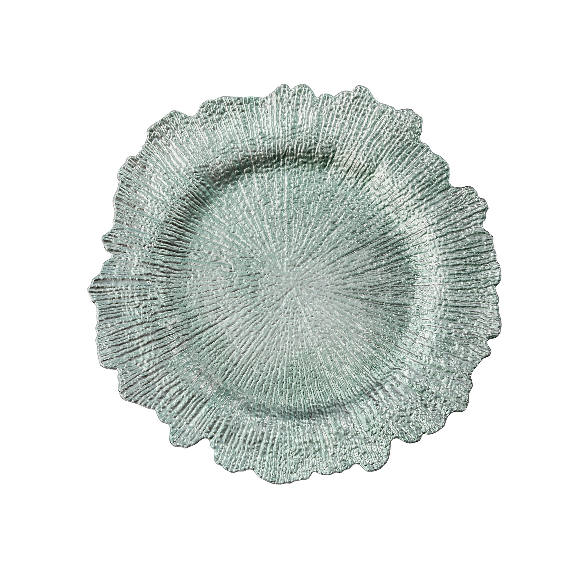 Reef Acrylic Plastic Charger Plate - Light Turquoise