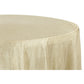 Crushed Taffeta 132" Round Tablecloth - Champagne - CV Linens