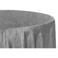 Crushed Taffeta 132" Round Tablecloth - Silver - CV Linens