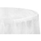Crushed Taffeta 120" Round Tablecloth - White - CV Linens
