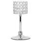 Crystal Candle Holder 10.5" Height - Silver - CV Linens
