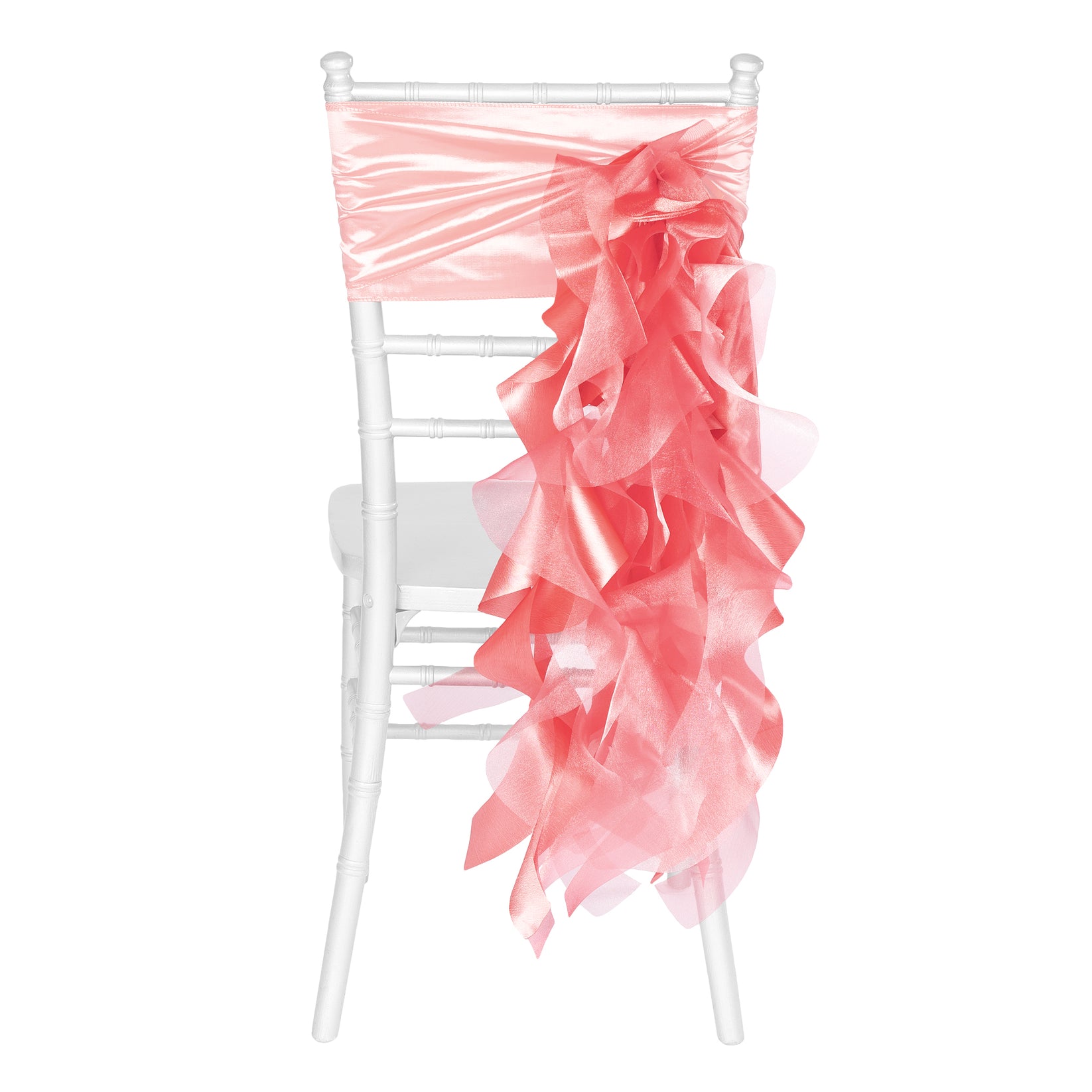 Curly Willow Chair Sash Coral CV Linens