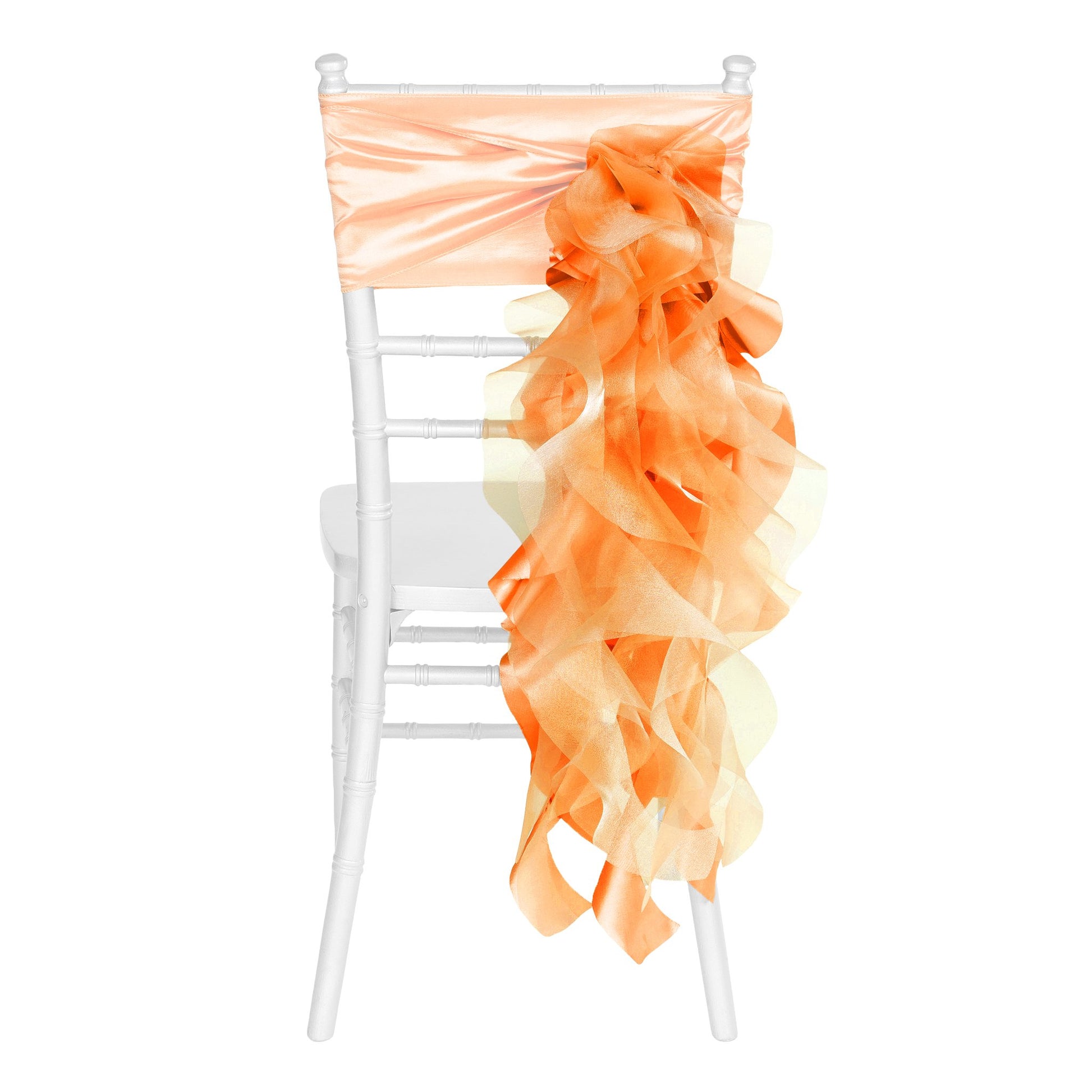 Curly Willow Chair Sash - Orange - CV Linens