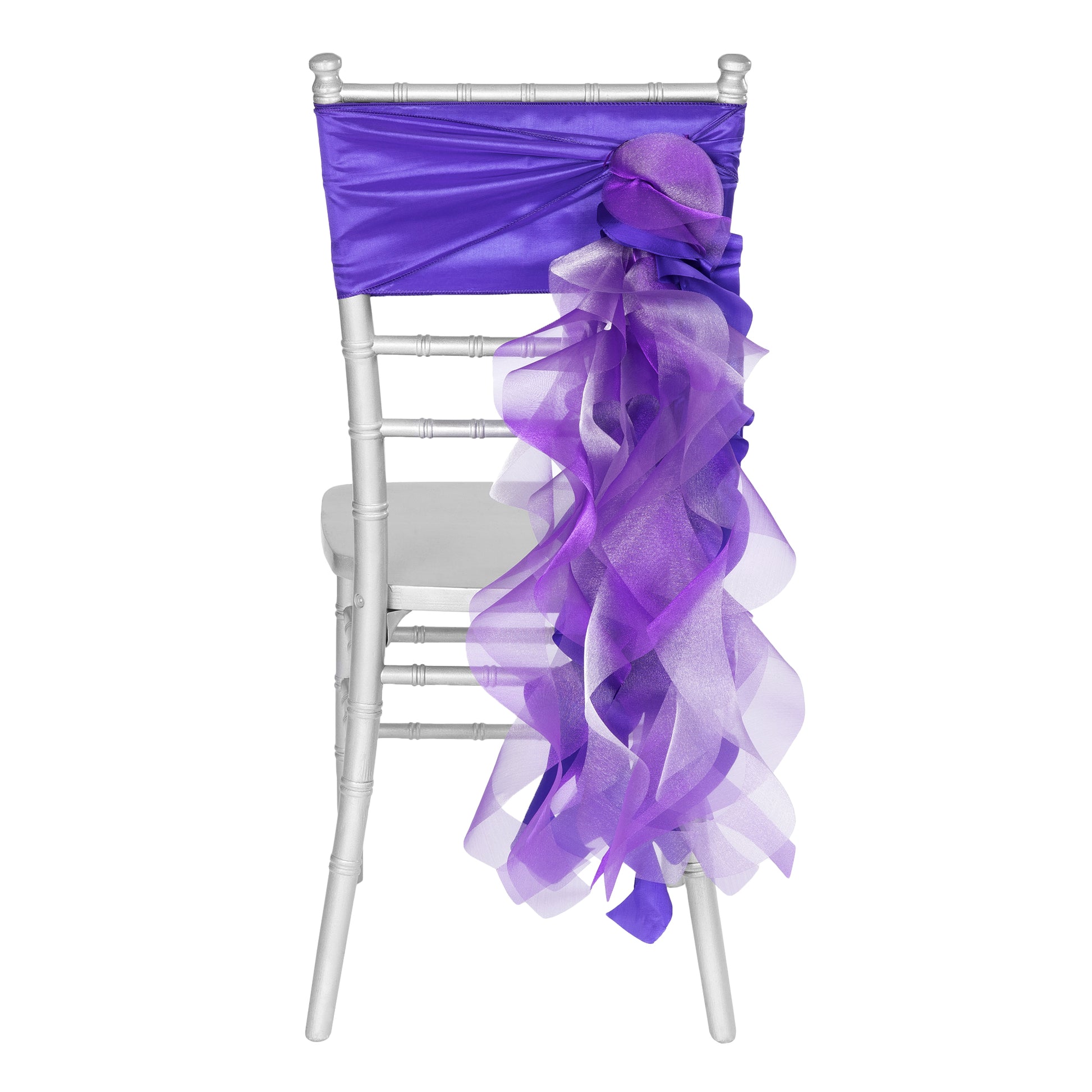 Curly Willow Chair Sash - Purple - CV Linens