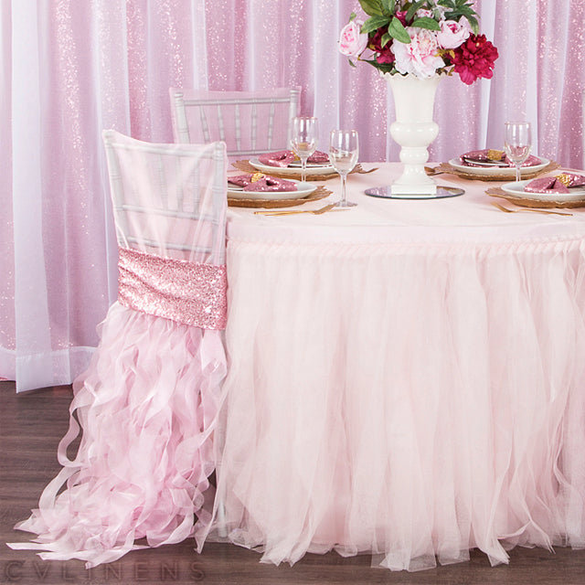Curly Willow Chiavari Chair Back Slip Cover - Pink | chiavari chair |