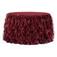 Curly Willow 14ft Table Skirt - Burgundy - CV Linens