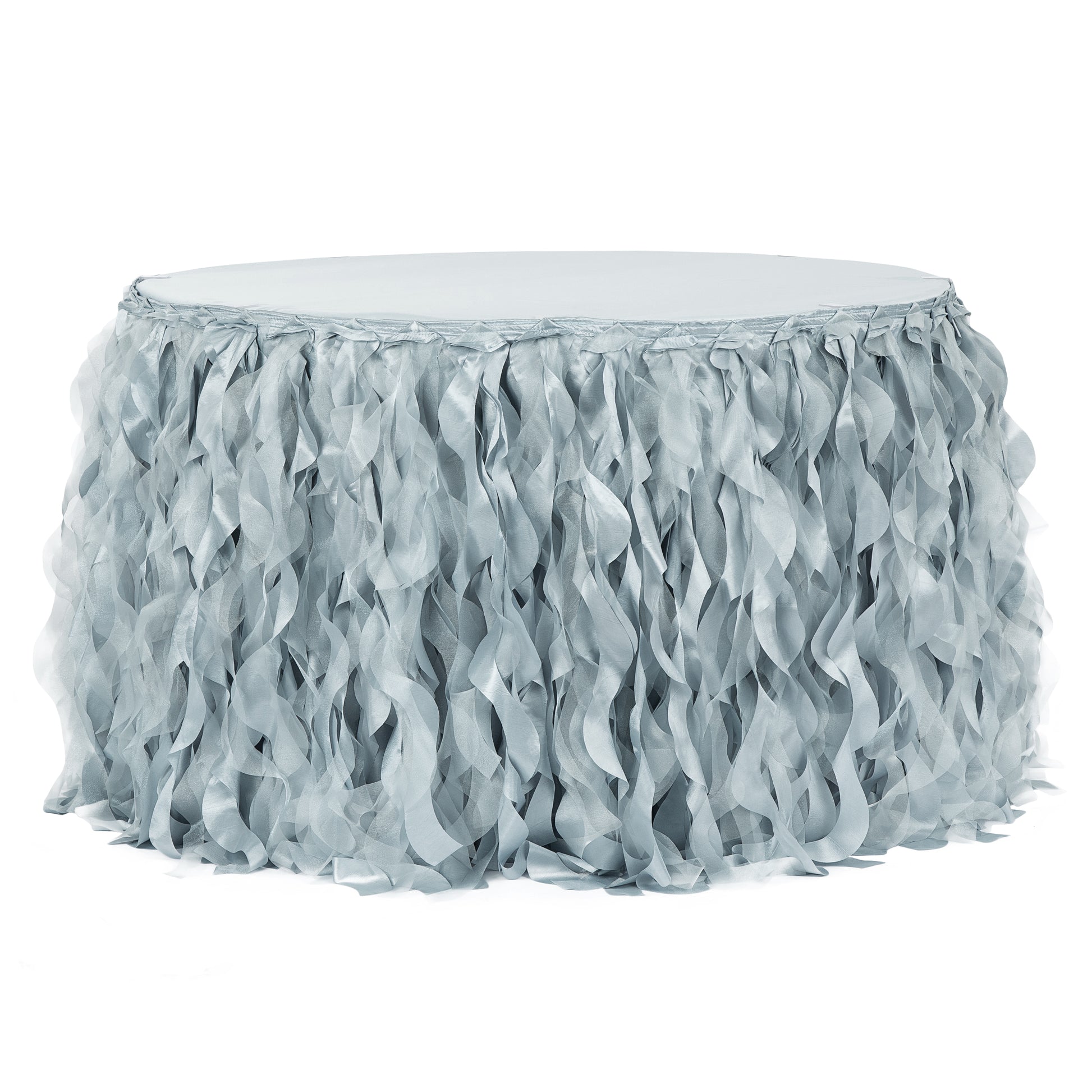 Curly Willow 17ft Table Skirt - Dusty Blue - CV Linens