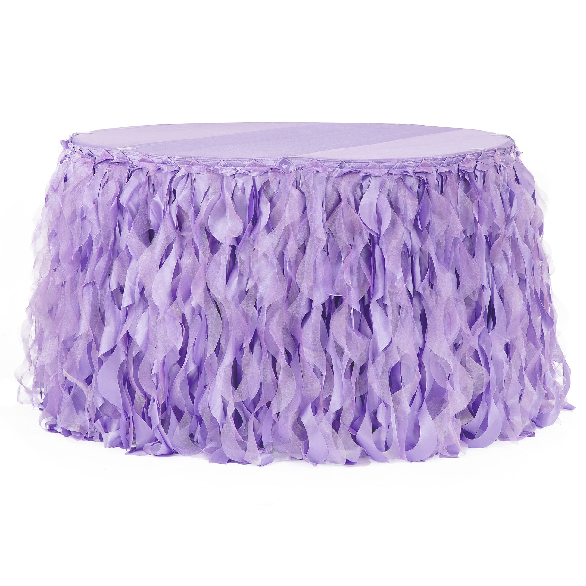 Curly Willow 21ft Table Skirt - Victorian Lilac/Wisteria - CV Linens