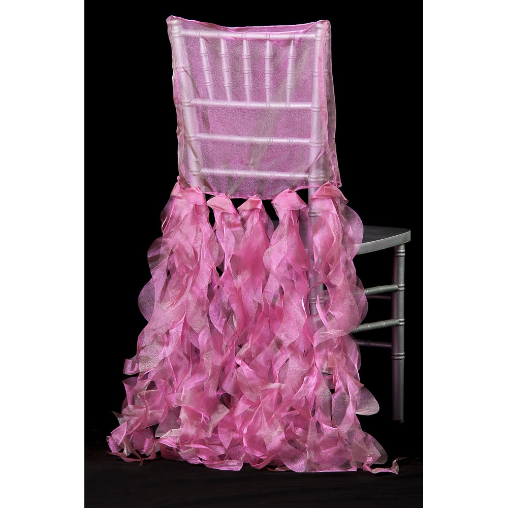 Curly Willow Chiavari Chair Back Slip Cover - Fuchsia - CV Linens