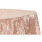 Diamond Glitz Sequins 120" Round Tablecloth - Blush/Rose Gold - CV Linens