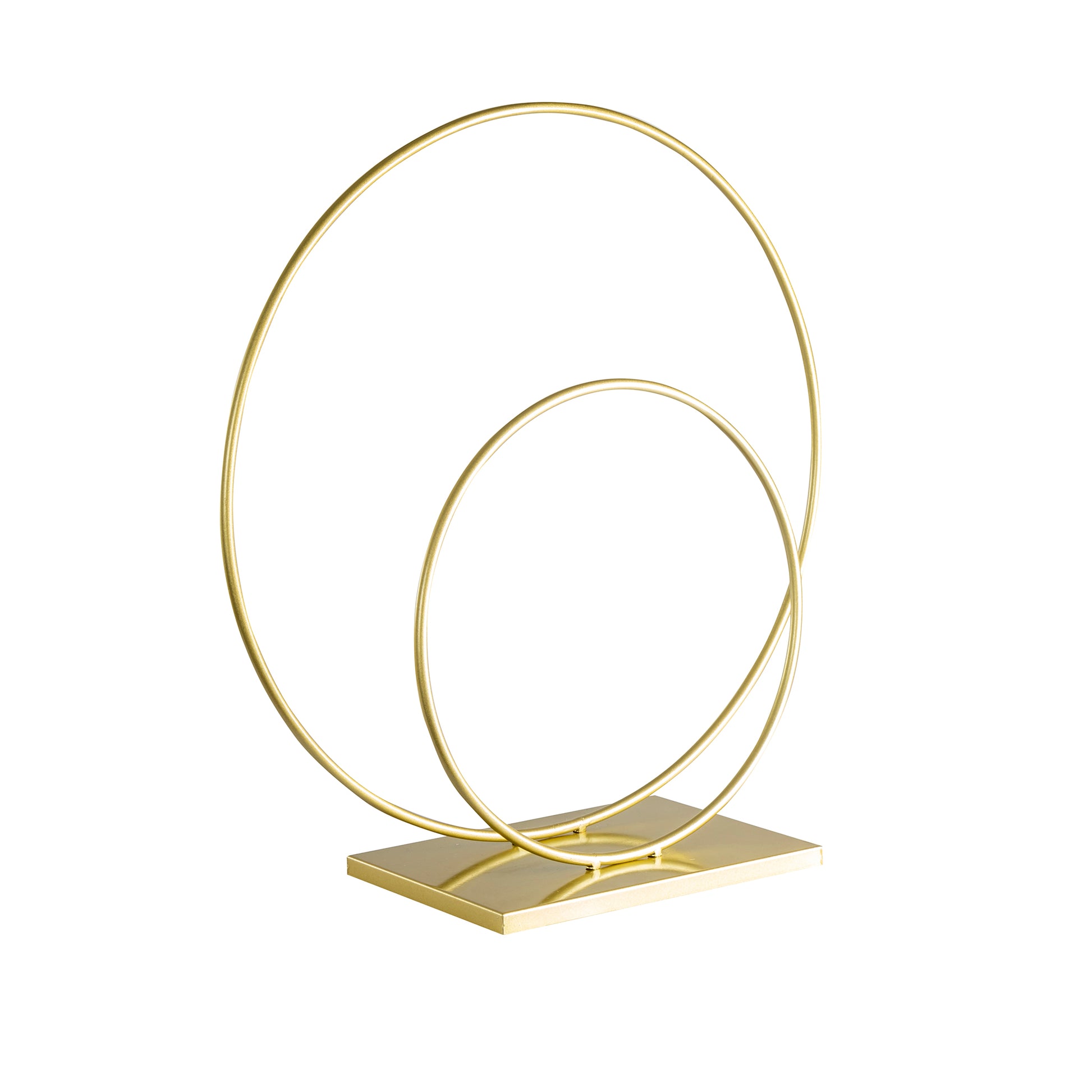 Double Hoop Tabletop Centerpiece - Gold