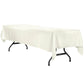 Economy Polyester Tablecloth 60"x120" Rectangular - Ivory - CV Linens