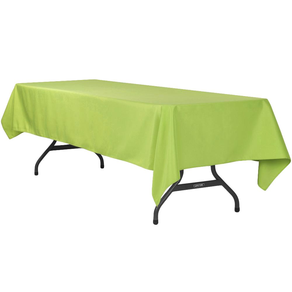 Economy Polyester Tablecloth 60"x120" Rectangular - Apple Green