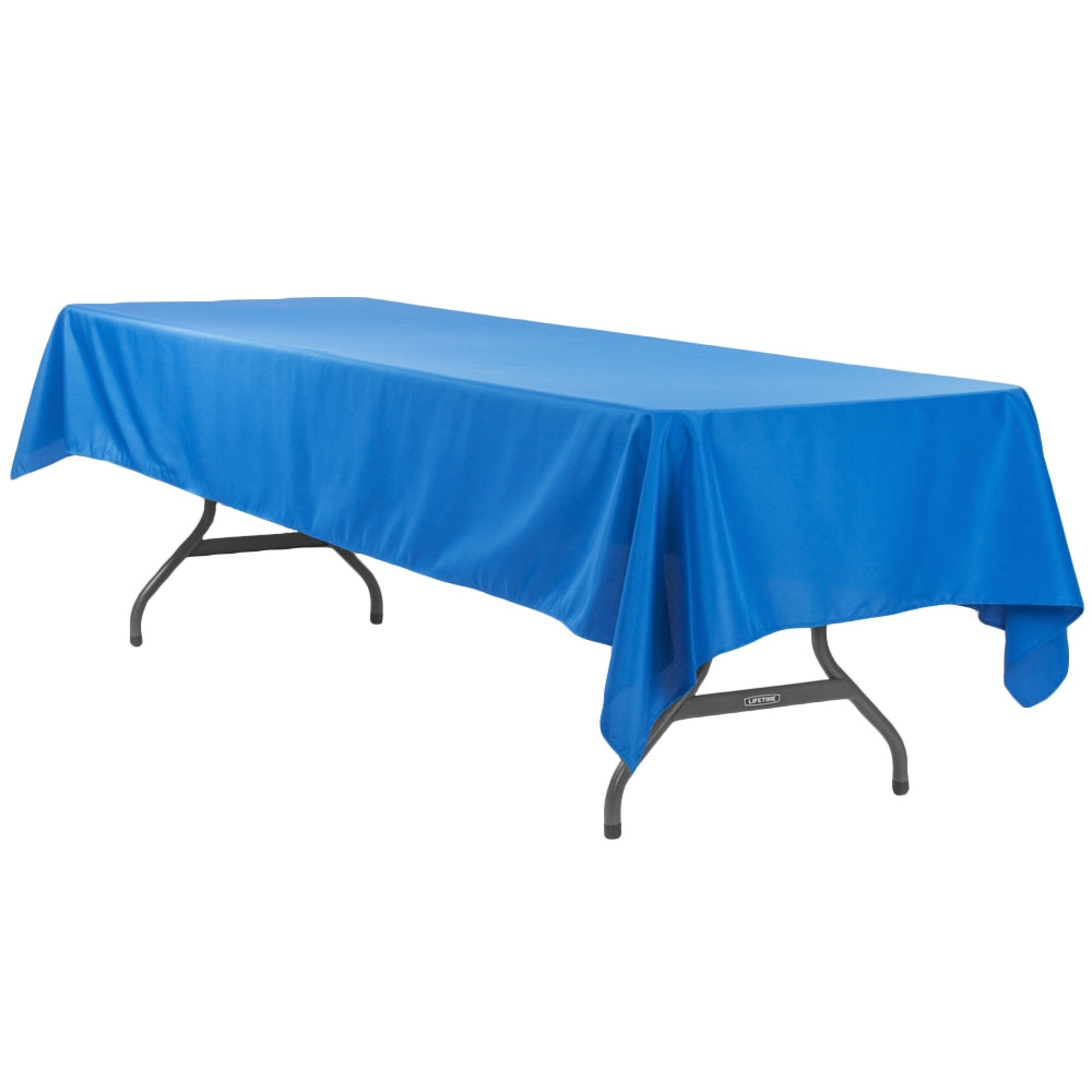 Economy Polyester Tablecloth 60"x120" Rectangular - Royal Blue - CV Linens