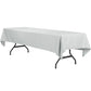 Economy Polyester Tablecloth 60"x120" Rectangular - Gray/Silver - CV Linens