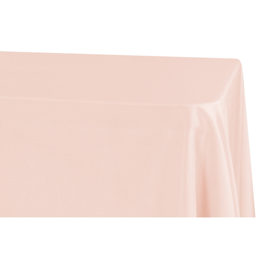 Economy Polyester Tablecloth 90"x132" Oblong Rectangular - Blush - CV Linens