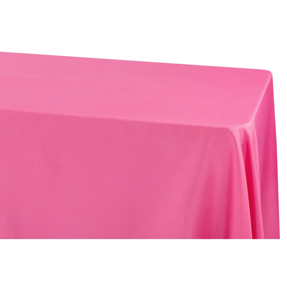 Economy Polyester Tablecloth 90"x132" Oblong Rectangular - Fuchsia - CV Linens