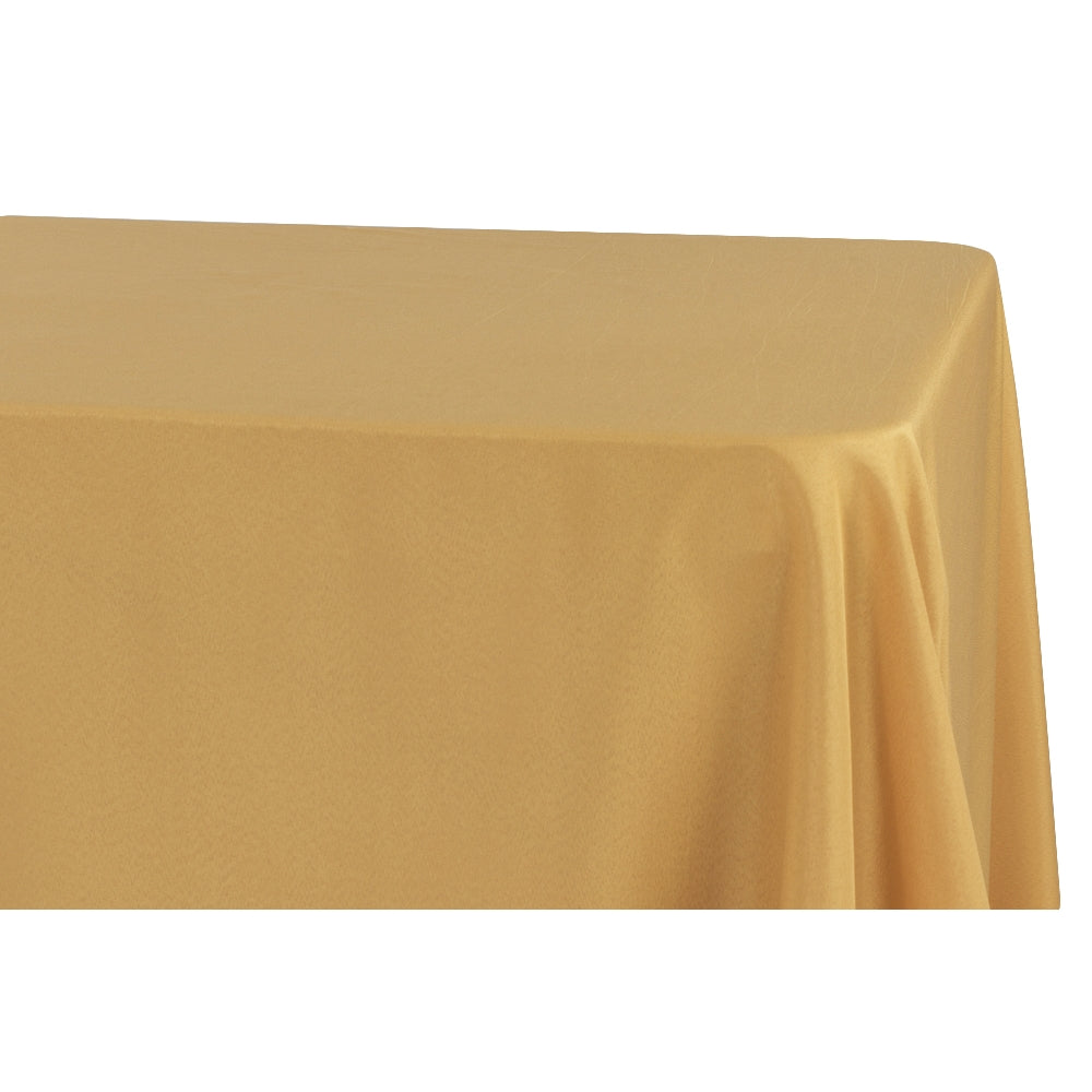 Economy Polyester Tablecloth 90"x132" Oblong Rectangular - Gold - CV Linens