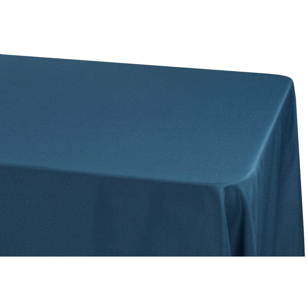 Economy Polyester Tablecloth 90"x156" Oblong Rectangular - Navy Blue - CV Linens