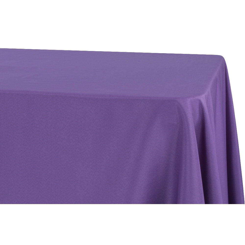 Economy Polyester Tablecloth 90"x156" Oblong Rectangular - Purple - CV Linens