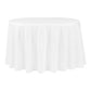 Economy Polyester Tablecloth 108" Round - White - CV Linens