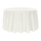 Economy Polyester Tablecloth 132" Round - Off White - CV Linens
