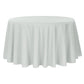 Economy Polyester Tablecloth 132" Round - Gray/Silver - CV Linens