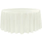 Economy Polyester Tablecloth 108" Round - Ivory - CV Linens