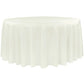 Economy Polyester Tablecloth 132" Round - Ivory - CV Linens