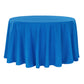 Economy Polyester Tablecloth 132" Round - Royal Blue - CV Linens