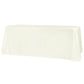 Economy Polyester Tablecloth 90"x132" Oblong Rectangular - Ivory - CV Linens