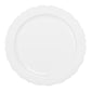 Embossed Disposable Plastic Plates 40 pcs Combo Pack - White