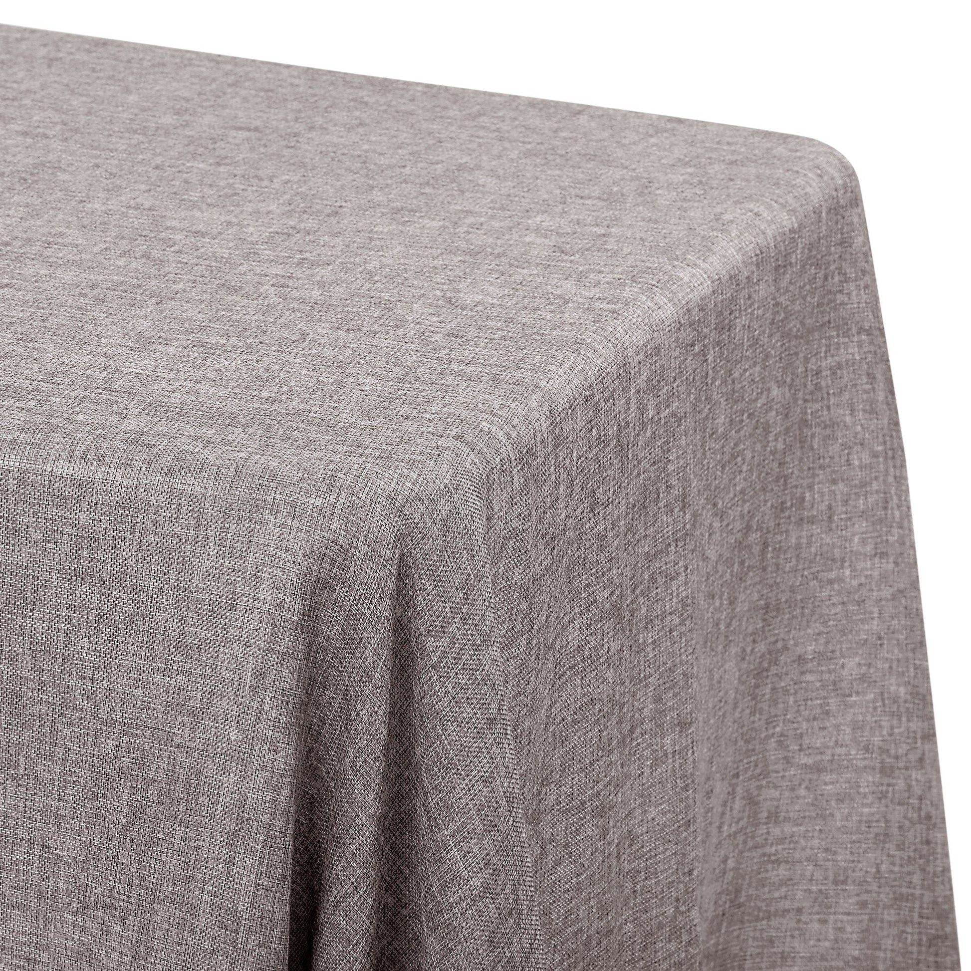 Faux Burlap Tablecloth 90"x132" Rectangular  - Gray - CV Linens