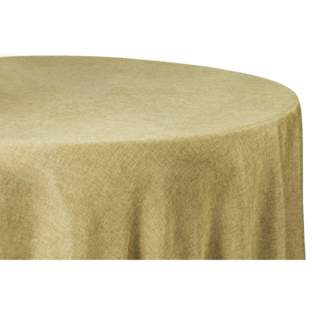 Faux Burlap Tablecloth 120" Round - Natural Tan - CV Linens
