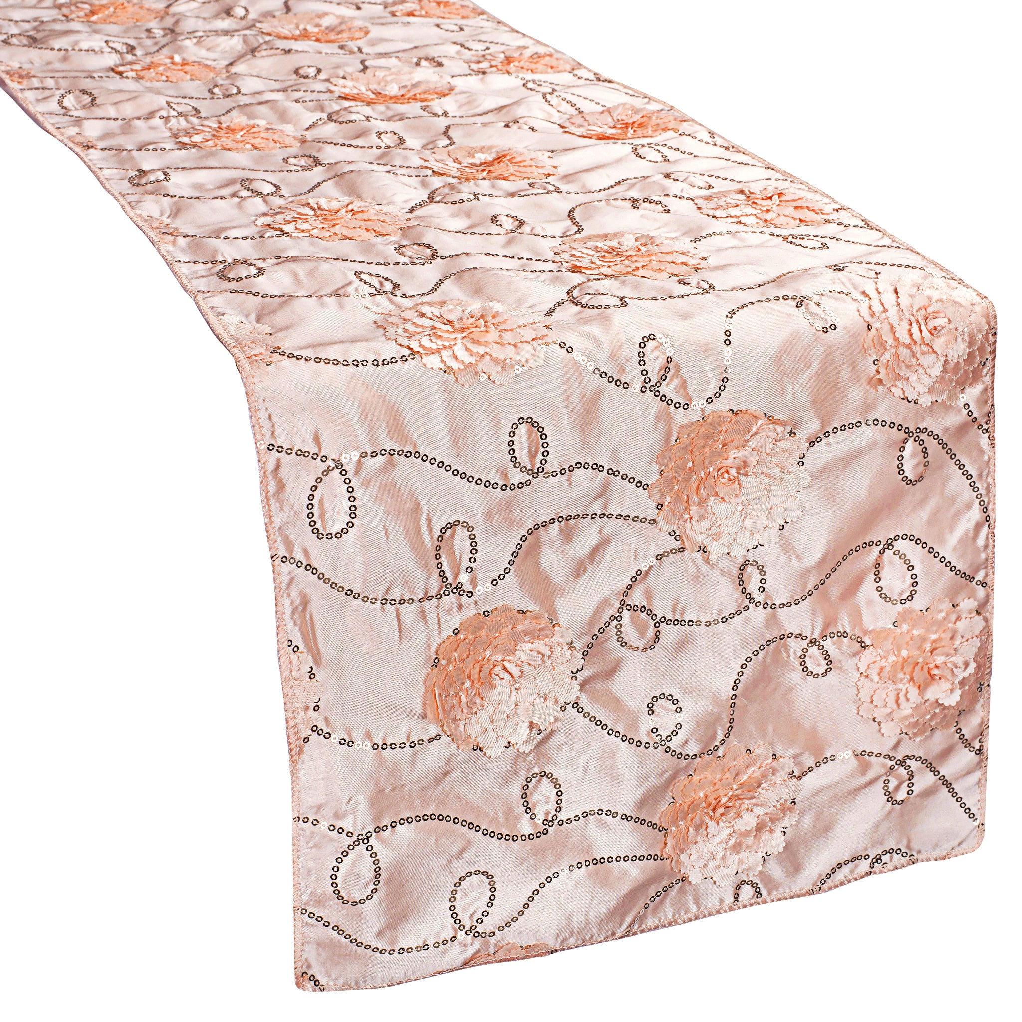 DIAMOND GRID ROSE WITH SEQUINS ON TAFFETA  | 21747-6085