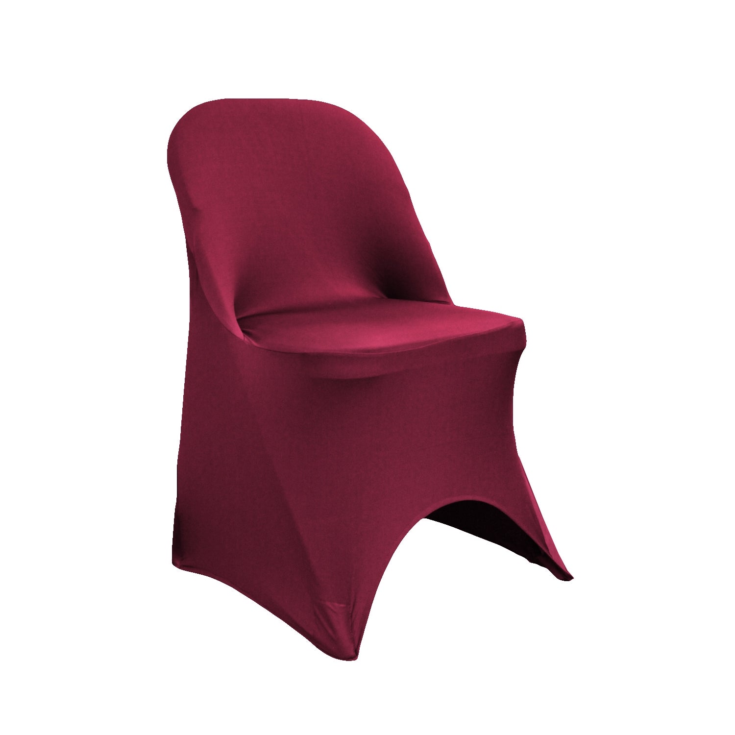 Folding Spandex Chair Cover - Burgundy - CV Linens