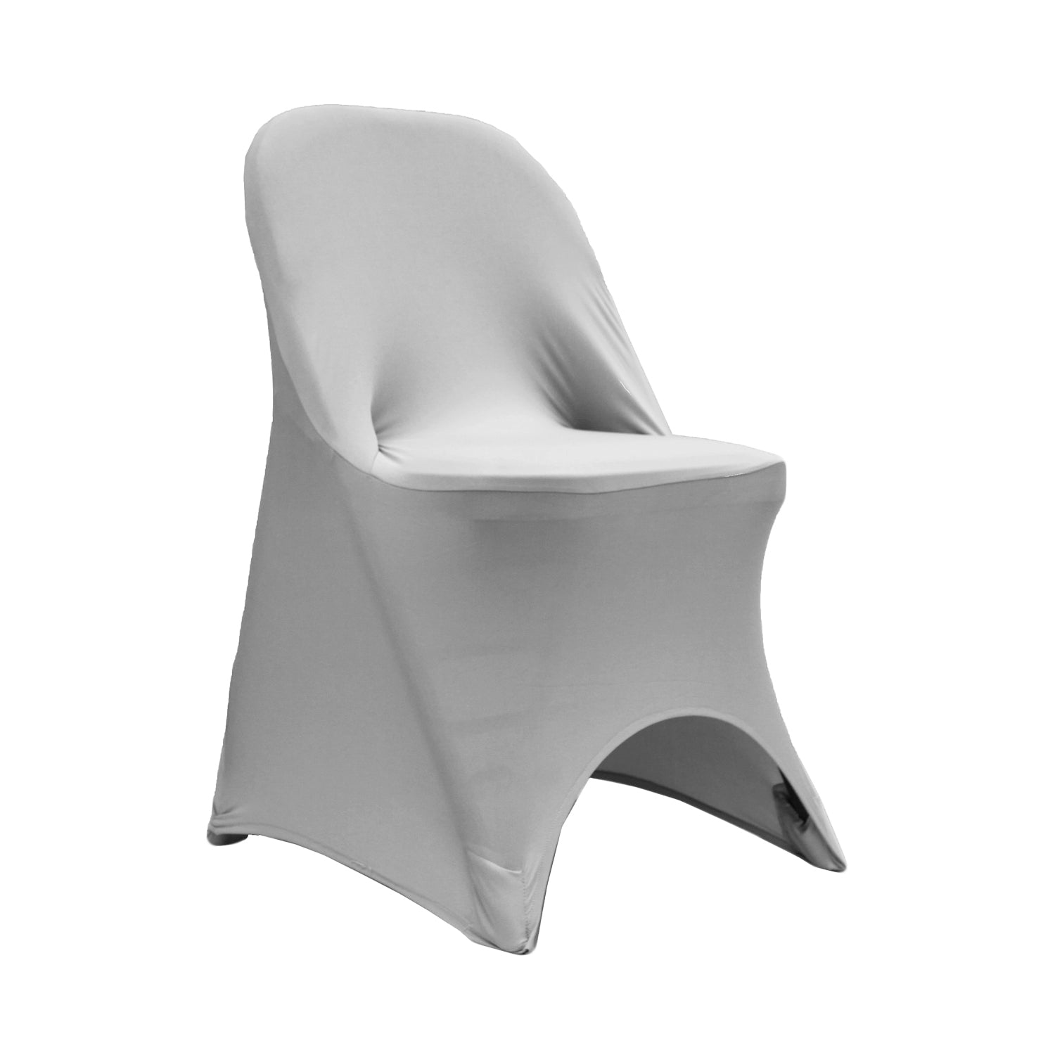 Folding Spandex Chair Cover - Silver - CV Linens