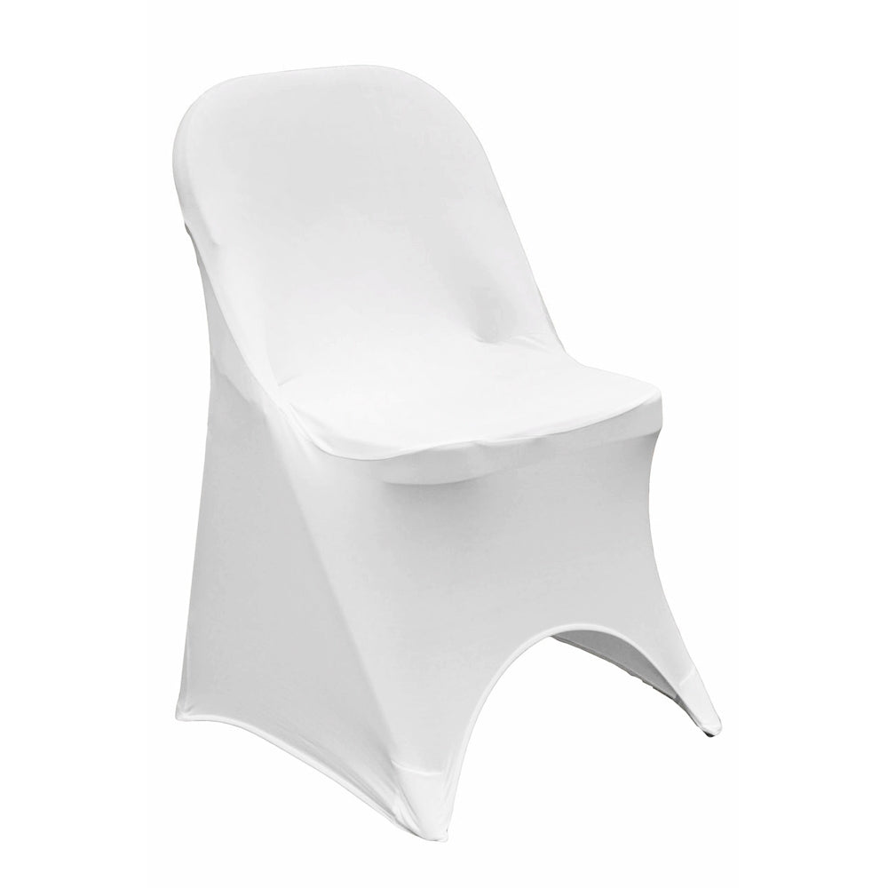 Folding Spandex Chair Cover - White - CV Linens