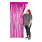Fuchsia Metallic Foil Fringe Backdrop Curtain 6.5 ft