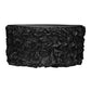 14ft Gathered Lamour Satin Table Skirt - Black - CV Linens