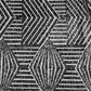 Geometric Glitz Art Deco Sequin Tablecloth 120" Round - Black - CV Linens