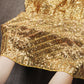 Geometric Glitz Art Deco Sequin Tablecloth 120" Round - Gold - CV Linens