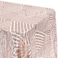 Geometric Glitz Art Deco Sequin Tablecloth 90"x156" Rectangular - Blush/Rose Gold - CV Linens