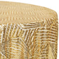 Geometric Glitz Art Deco Sequin Tablecloth 132" Round - Gold - CV Linens