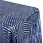Geometric Glitz Art Deco Sequin Tablecloth 90"x156" Rectangular - Navy Blue - CV Linens