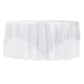 Glitz Sequin Table Overlay Topper 72"x72" Square  - Iridescent White - CV Linens