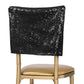 Glitz Sequin Chiavari Chair Cap 16"W x 14"L - Black - CV Linens
