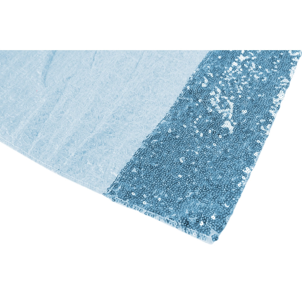 Glitz Sequin 14ft H x 52" W Drape/Backdrop panel - Baby Blue - CV Linens