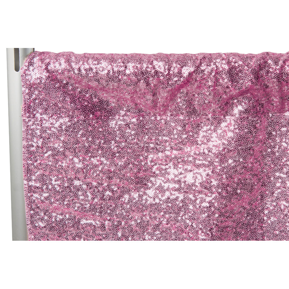 Glitz Sequin 8ft H x 52" W Drape/Backdrop panel - Pink - CV Linens